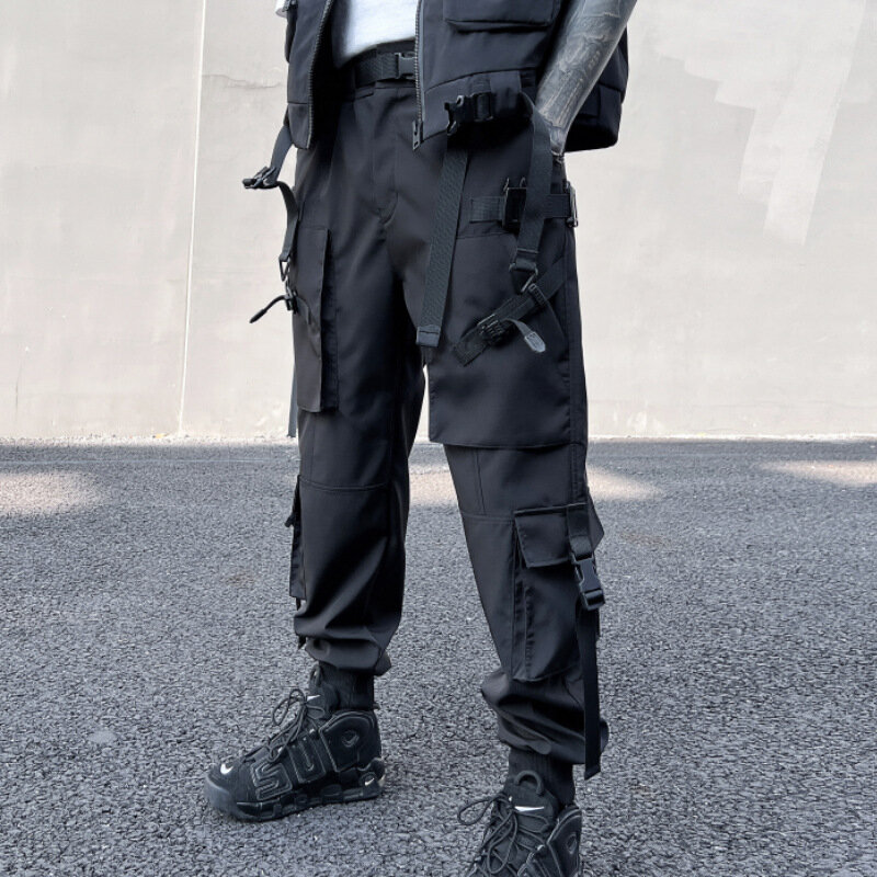 2024 Autumn Men Original Design Techwear Style Multi-pocket Cargo Pants Y2K High Street Tactical Cuffed Pants pantalones шорты