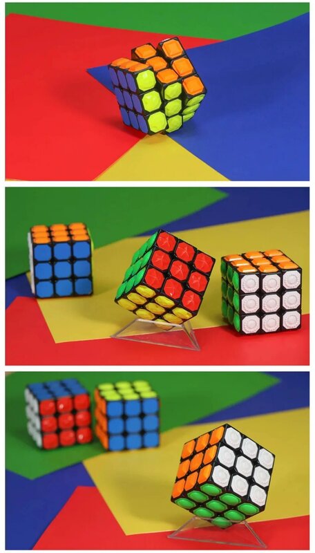YongJun YJ 3x3 Magic Cube Puzzle Game Touching Stickerless Finger Touch 3x3 Cubo Magico Toy For Children Kids Blind Gift Toy