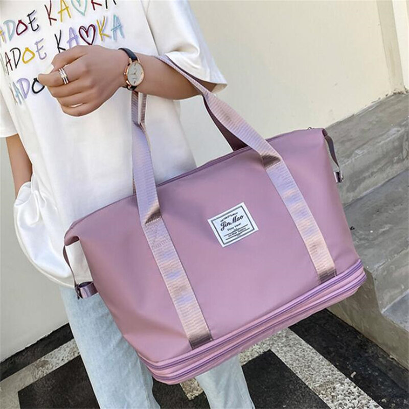 Дорожная сумка на плечо для женщин, качественная Повседневная Дамская сумочка с двойной молнией, Вместительная женская сумка, модный чемодан, 2024