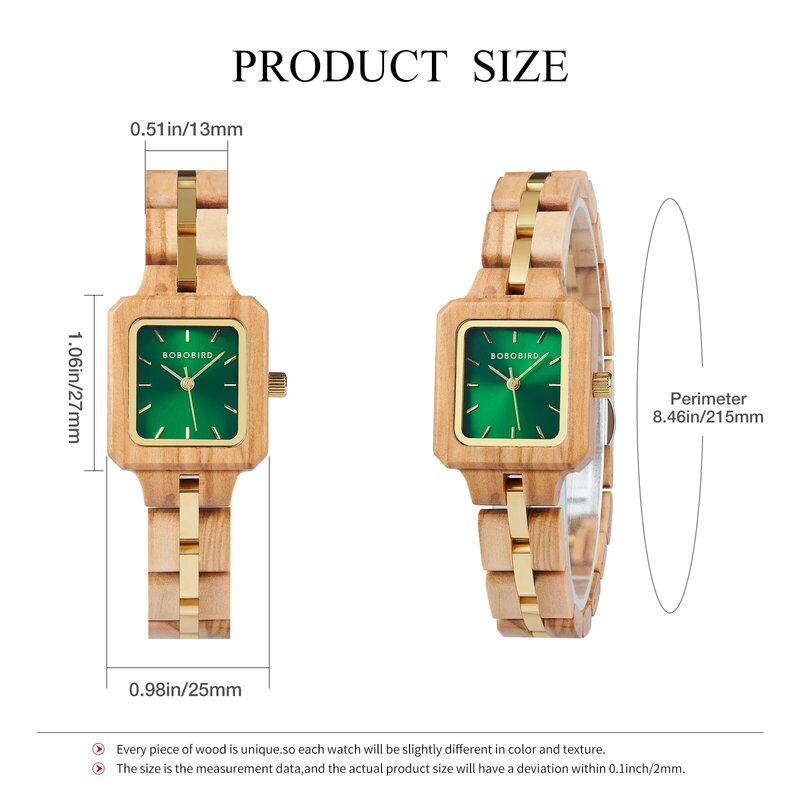 2023 neue Frauen Uhr Top Luxus Marke Bobo Vogel weibliche Holz Quarz Armbanduhr personal isierte gravierte Smaragd Reloj Mujer