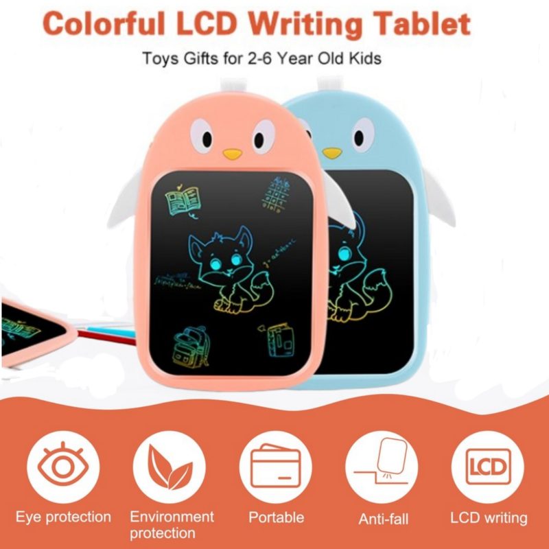 Tablette d'écriture LCD électronique pour enfants, Drelyboard numérique, bloc-notes coloré, dessin, rouge, cadeau d'anniversaire