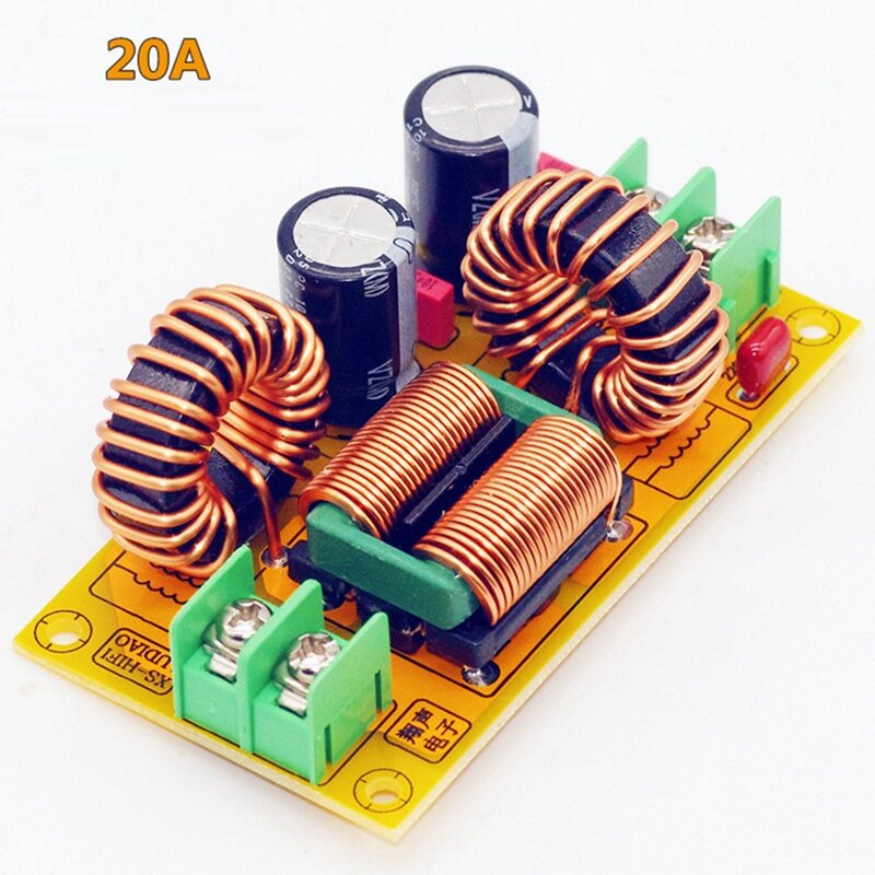 20A DC LC filtr zakłóceń elektromagnetycznych Emc Fcc filtr mocy wysokiej częstotliwości do 12V 24V 48V samochód łatwy w użyciu