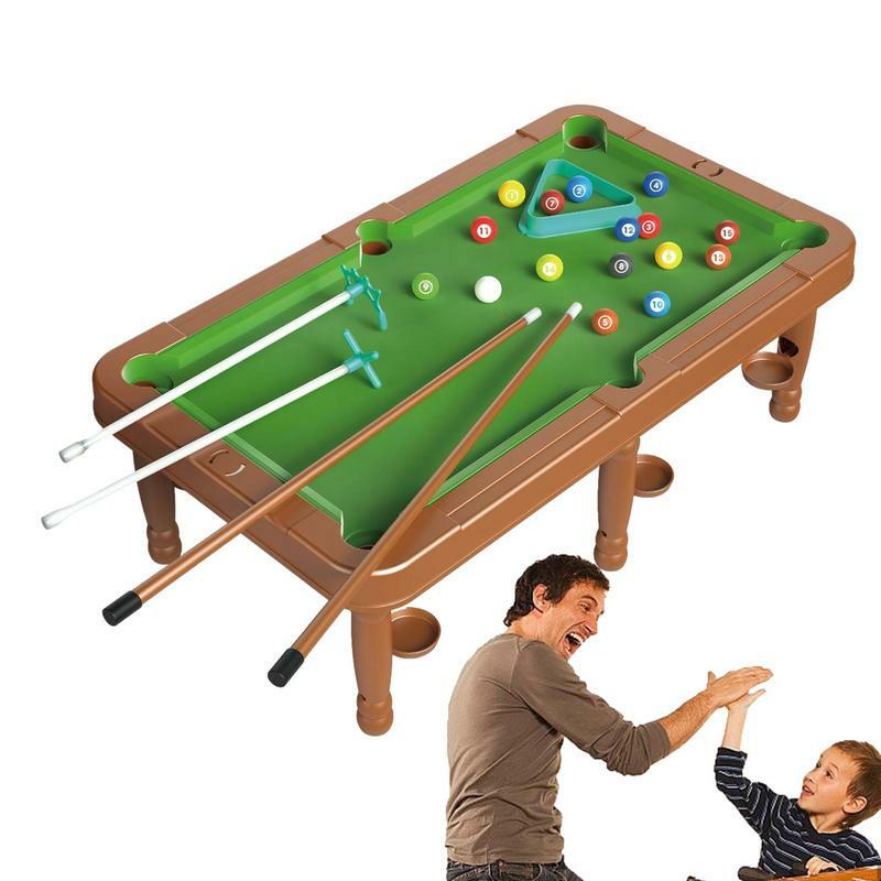 Portable Mini Pool Table Game Parent Child Interactive Mini Pool Table Billiard Game Set Indoor Play Board Game For Children