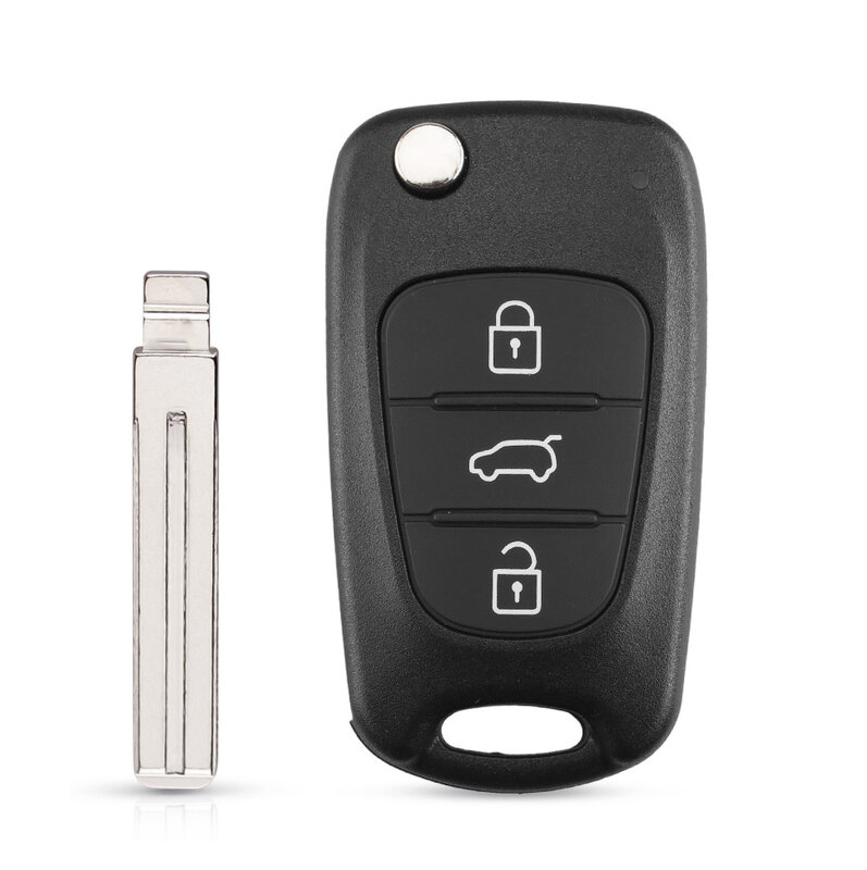 KEYYOU-Shell chave remoto, caso de chave dobrável, 3 botões, flip, apto para Hyundai I20, I30, IX35, I35, sotaque, Kia Picanto, Sportage, K5, novo
