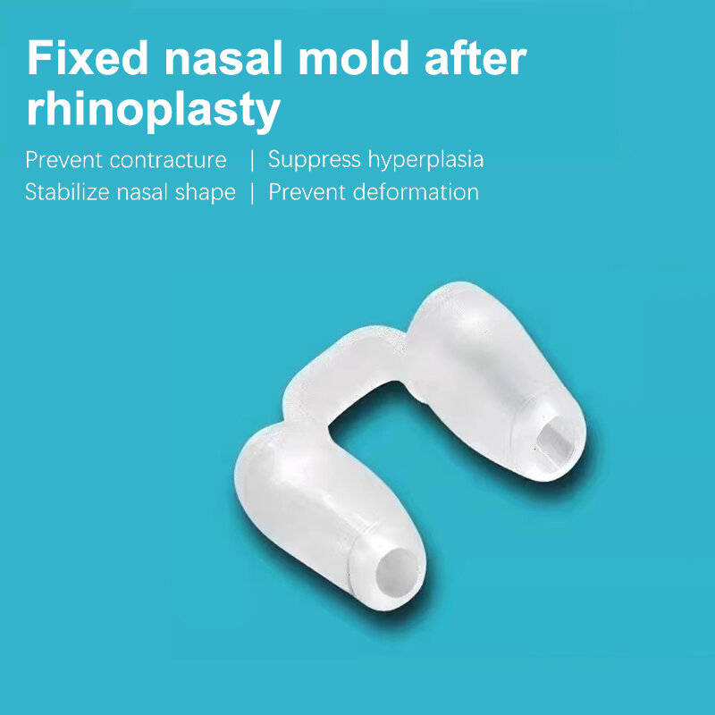 Rinoplastica postoperatoria supporto per narice Silicone modellante fissatore per la correzione del naso storto Clip per naso in Gel di silice