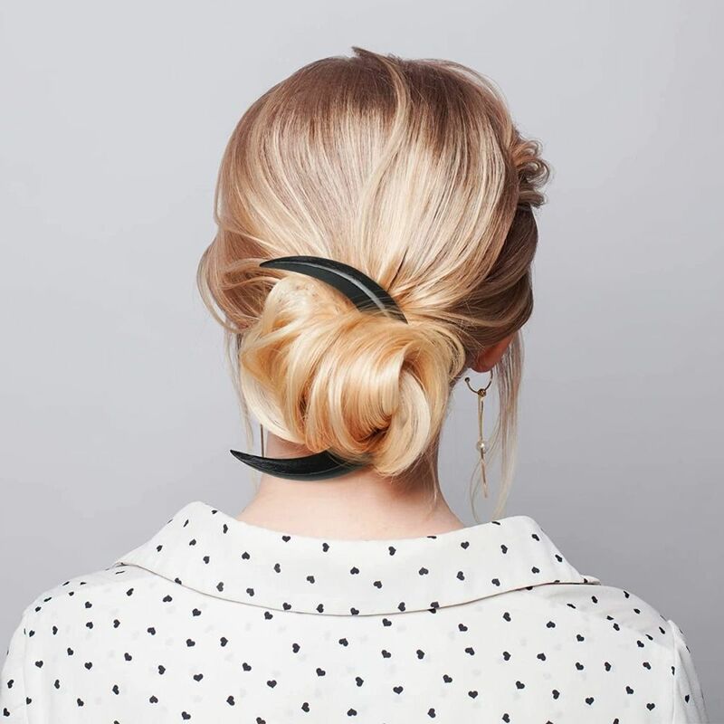 Fashion Hair Accessories Retro Style Moon Shape Hairpin Headdress Hair Fork Hair Comb