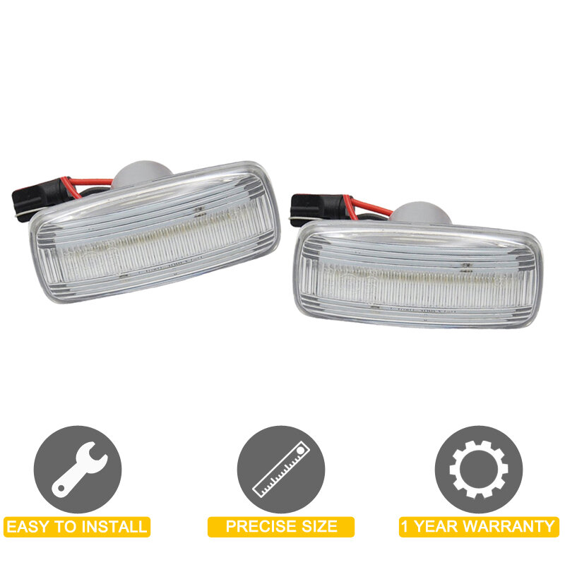 Набор светодиодных боковых габаритных ламп Lancia Flavia 2011-2014 с прозрачными линзами, 12 В