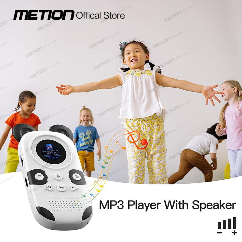 Cute Panda Style Kids MP3 Player Bluetooth 5.0 with Speakers Child Walkman Portable Lossless HiFi Sports Player FM /Alarm Clock