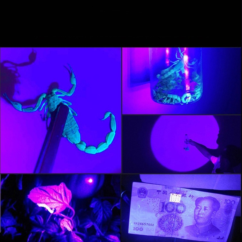 Флуоресцентсветильник черный Ультрафиолетовый фонасветильник с зумом, Ультрафиолетовый белый свет, двойсветильник светодиодный фонарик, лампа для обнаружения, фонарик