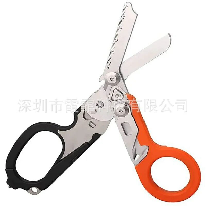 Portable Multifunctional Tactical Scissors Outdoor Survival Tool Combination Camping Medical Scissors First Aid Kit