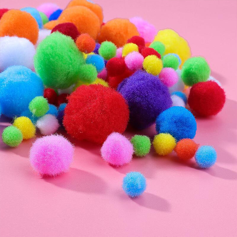 300 pezzi di pon pon multicolori durevoli aggiungono tocco di divertimento ai progetti ampia gamma di usi pon pon artigianali casuali 10mm