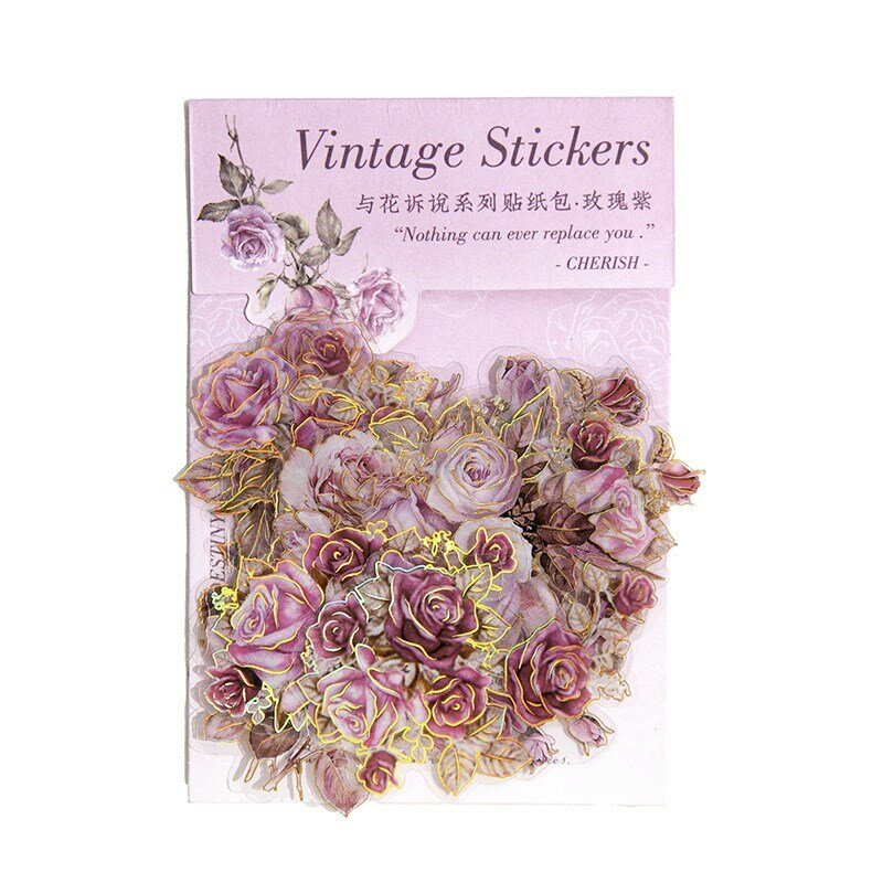 20 Stück Blumen aufkleber Set Vintage Aufkleber für Scrap booking DIY Kunst journal ing