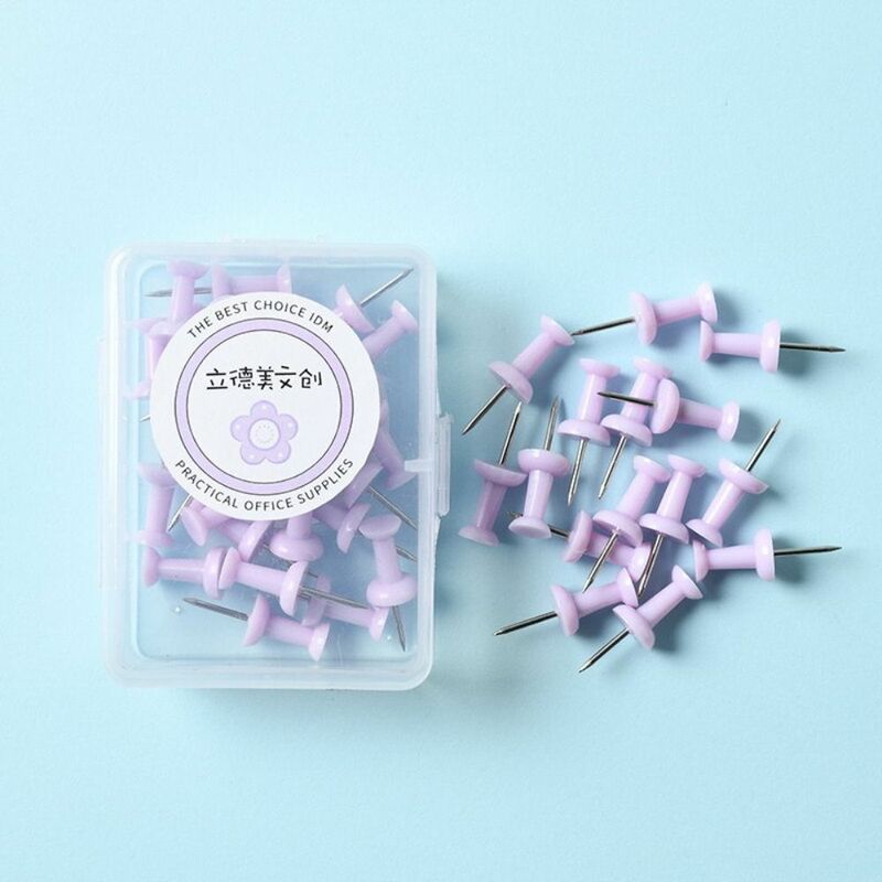Portátil Pushpin Colorido, Thumbtac Simples Macaron Cor Board Push Pin, Plástico durável Pushpins Pequenos, 1 Caixa