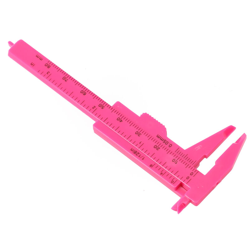 Akcesoria wysokiej jakości zaciski przesuwane noniusz lekkie narzędzia pomiarowe różowo-czerwona plastikowa podwójna skala reguł