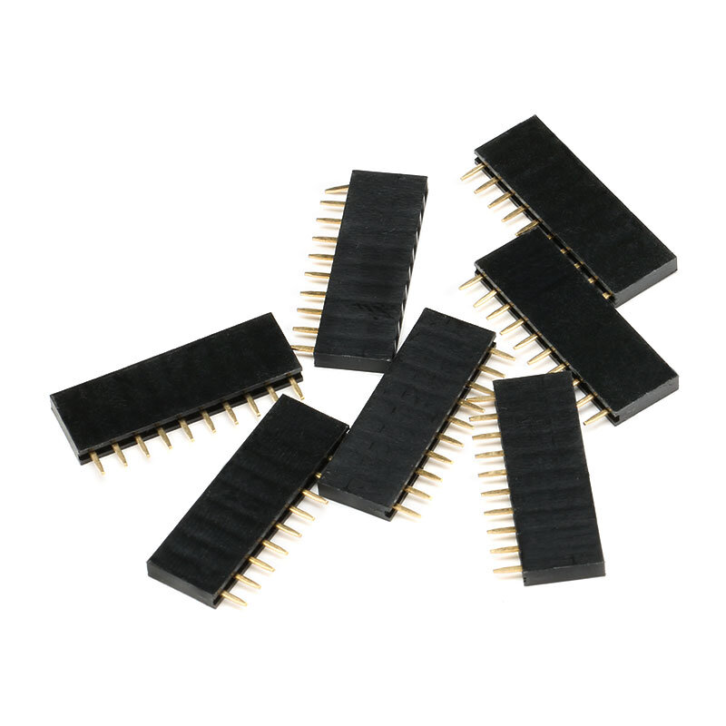 2 ~ 40P 2,54mm Pitch Einreihige Weiblichen PCB buchse Bord Pin Header Stecker Streifen Pinheader 2/3/4/6/10/12/16/20/40Pin Für Arduino