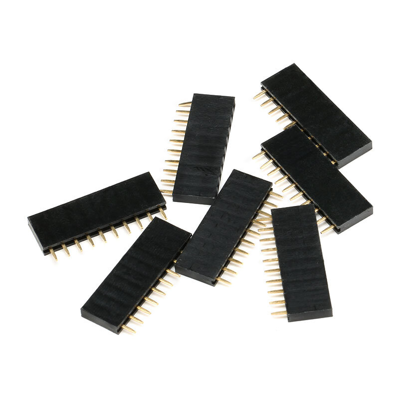 2 ~ 40P 2.54mm Simple Rangée Femelle prise PCB Conseil Connecteur D'en-Tête De Broche Bande Pinheader 2/3/4/6/10/12/16/20/40Pin Pour Arduino