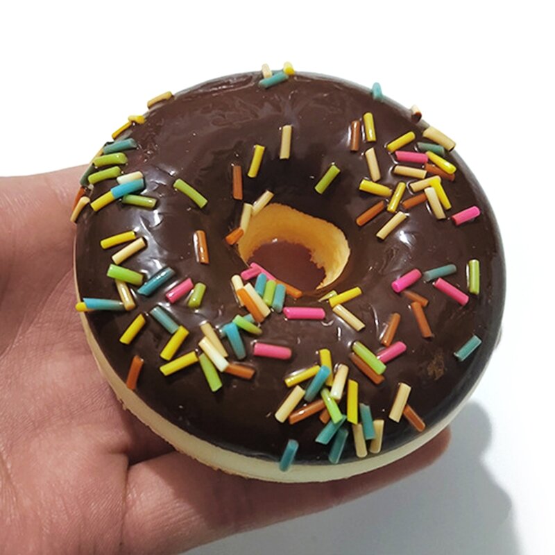 6.2CM Artificial Donut Mini Squishy Novidade Brinquedo Simulação Modelo Comida Chocolate Cake Roll Fotografia Decoração Props