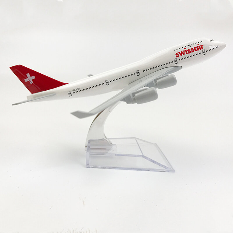 16CM samolot linie lotnicze Boeing B747 samolot odlewany Metal samolot modele na prezent kolekcjonerska