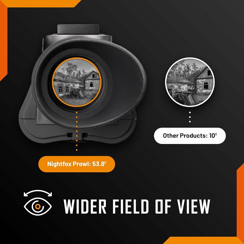 Nightfox Prowl kacamata penglihatan malam perekam HD, perbesaran 32GB 1x, dipasang di kepala, lebar 54 ° FOV ganda IR 850 940nm