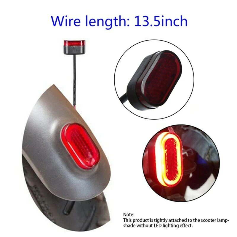 Scooter elétrico LED lanternas traseiras, Lampshade pára-choque traseiro, Sombra da lâmpada do freio traseiro, Skate, Xiaomi Mijiam365, 10 Pcs