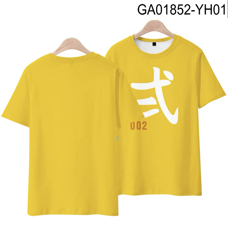 ZOMBIE LAND SAGA T-shirt dicetak 3D mode musim panas leher bulat lengan pendek Anime Jepang populer Streetwear ukuran besar