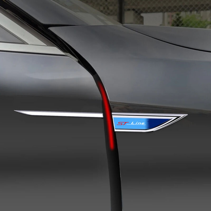 Наклейка на боковое лезвие автомобильного брызговика, 2 шт., металлический 3D значок для ST LINE MK2 MK3 MK4 Mondeo ST, аксессуары для автомобиля и экстерьера