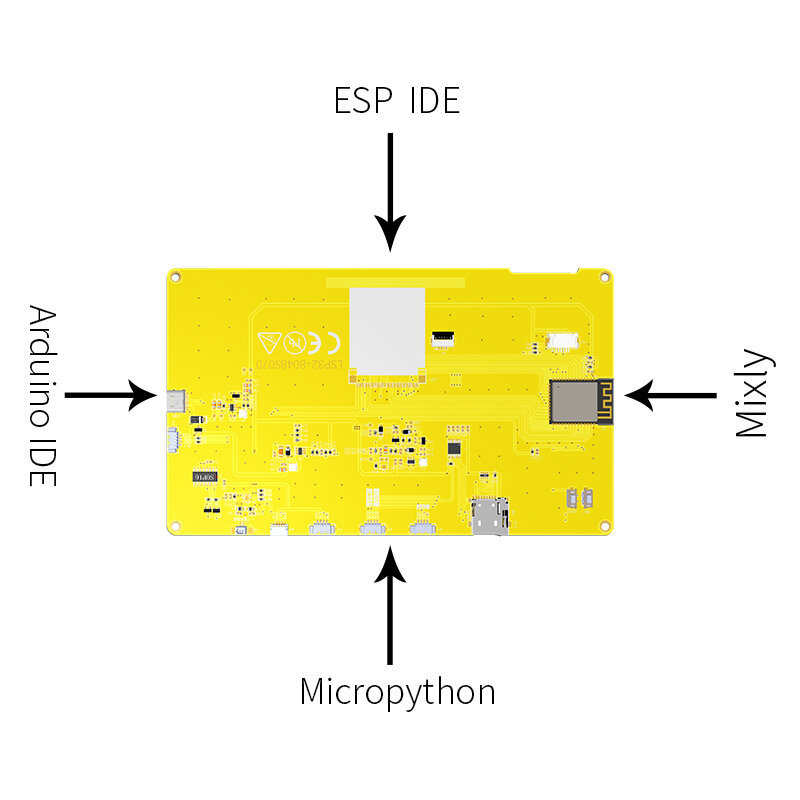 ESP32-S3 HMI 8M PSRAM 16M 플래시 아두이노 LVGL 와이파이 및 블루투스 7 인치 800x480 스마트 디스플레이 스크린, 7.0 인치 RGB LCD TFT 모듈