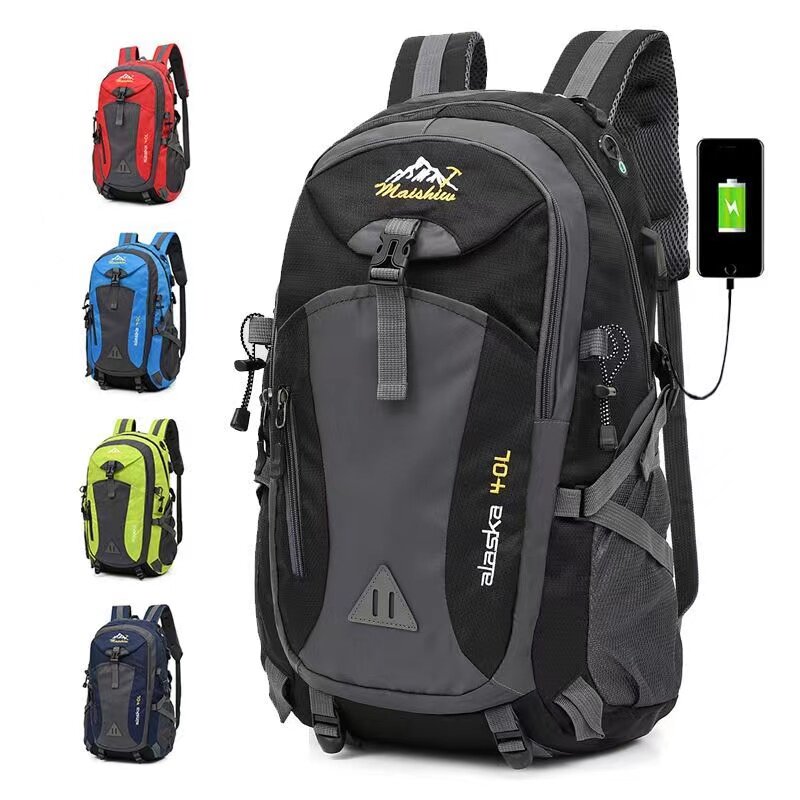 Ransel Anti Maling Gunung Tahan Air Tas Olahraga Berkendara Pria Ransel Travel Camping Luar Ruangan Tas Hiking Mendaki untuk Pria