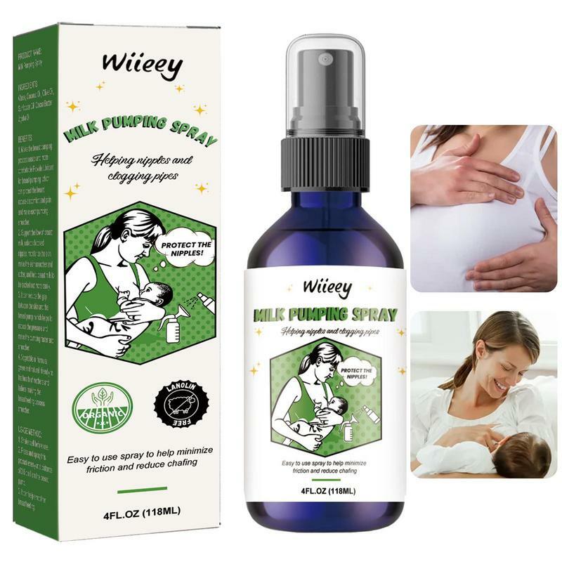 Spray di pompaggio allattamento al seno Spray per il seno Non grasso forniture per l'allattamento al seno cura del seno olio vegetale riparazione Spray idratante