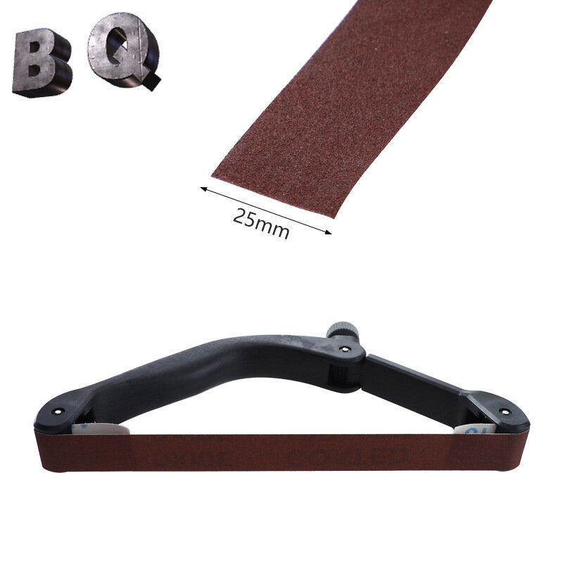 Ручной держатель для шлифовального ремня в форме банта, набор рулонов шлифовального ремня, маленький ручной инструмент для шлифовки и полировки