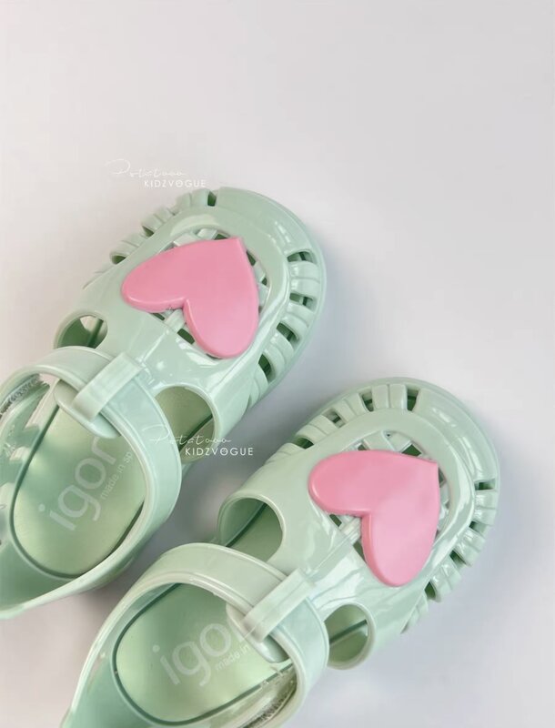 Sandalias romanas Baotou para niños y niñas, zapatos de playa con Velcro, Color sólido, informales, de diseñador, Verano