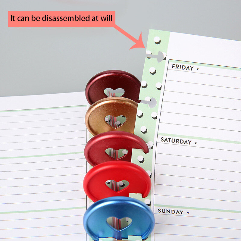 Kleurrijke Hoge Kwaliteit 35Mm Plastic Matte Binding Discs Notebook Binder Ring Discs Knop Planner Bindmiddel Diy Plakboek Accessoire