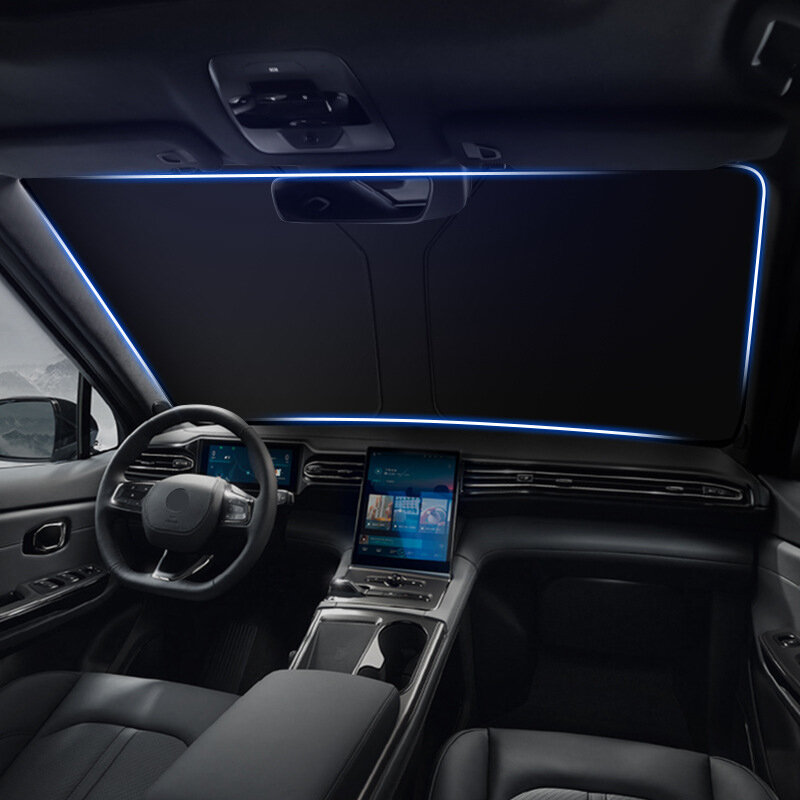 نافذة السيارة الأمامية ظلة غطاء الشمس الظل الزجاج الأمامي قناع الزجاج الأمامي للطي السيارات UV حماية الستار التصميم اكسسوارات
