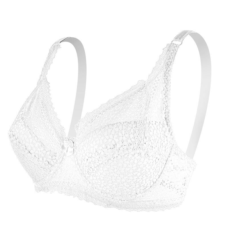 Lace Bra Large Size Ladies Underwear Breathable Comfortable Pull Up Bra with Wire Bow Bra