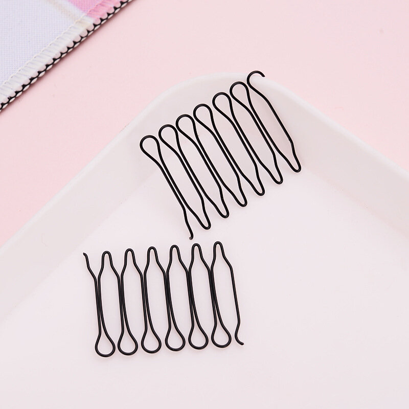 Hair Finishing Clip Scrunchie Invisible Comb Teeth Extra Hair Holder Women Girls U Shape Hair Styling Comb Fixed Combs