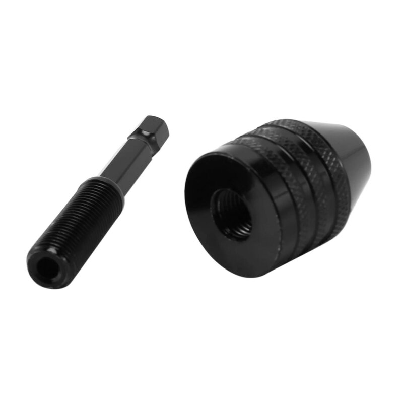 2X 0.3-8mm 1/4 Inch Keyless Drill Chuck Screwdriver Impact Driver Adaptor Hex Shank Drill Grinder