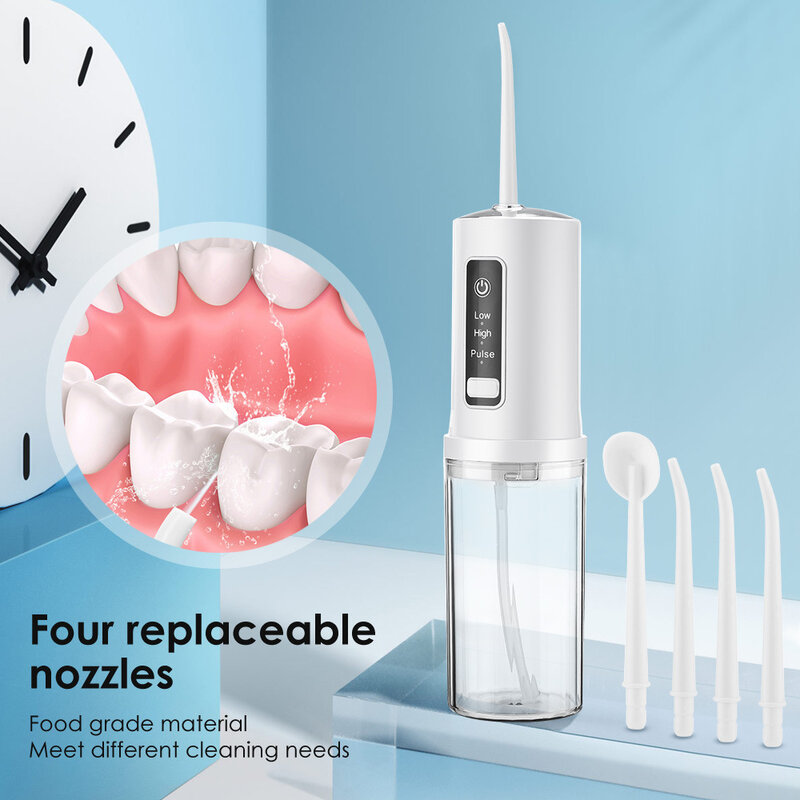 Nettoyeur de dents intelligent portable à quatre têtes, chasse-dents, maison, blanchiment des dents, dissolvant de calcul dentaire