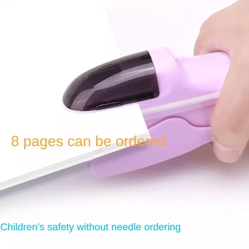 Non-staple Stapler Stapling Machine Mini Cute Book Stapleless Stapler Paper Stapling Stapler Free Staple Needleless Staplers