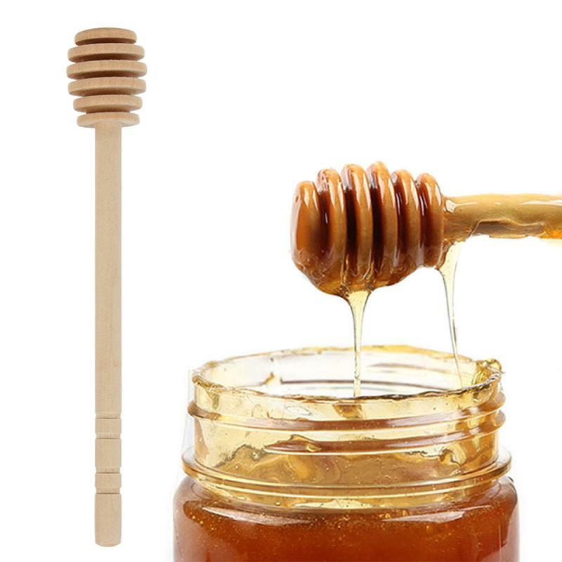 Honey Stir Bar Mixing Handle Jar Spoon PracticalWood Dipper Honey Long Stick Supplies Honey Kitchen Tools