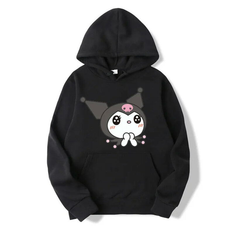 2024 New Autumn and Winter Kawaii Sanrio Coolomi Print Hoodie Harajuku Fashion Women's Outdoor Casual Pullover Loose Large Size