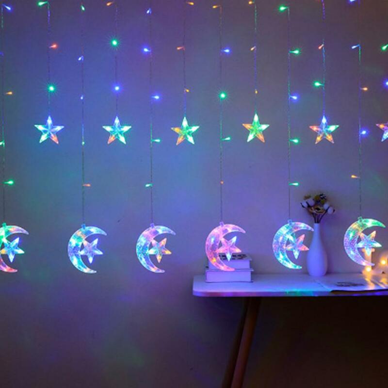 Brilho ajustável LED Curtain Lights, luzes decorativas parede, alimentado por USB, casa, quarto