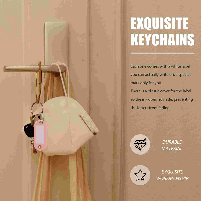 15pcs Colored Luggage Organizing Tags Portable Ring Key Organizers Flexible Key Rings