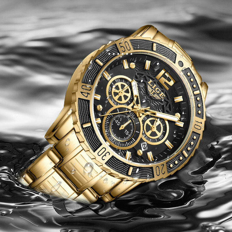 LIGE-Montres à quartz en acier inoxydable pour femme, montre-bracelet pour femme, horloge de luxe, marque supérieure