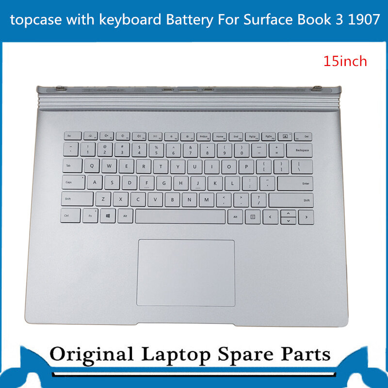 Original Topcase แป้นพิมพ์ Trackpad แบตเตอรี่สำหรับ Surface Book 3 1907 15นิ้ว US