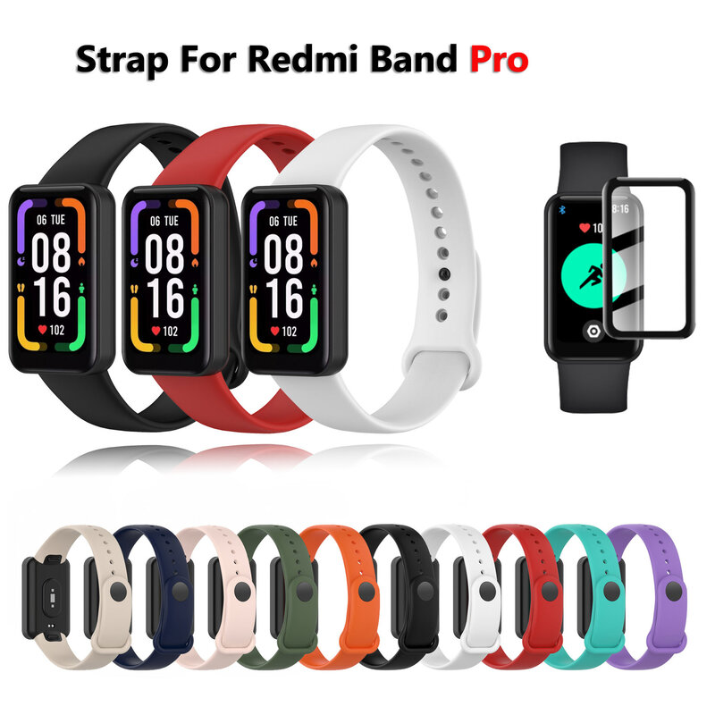 Tali untuk Redmi Smart Band Pro, tali pengganti olahraga silikon lembut untuk Xiaomi Redmi Band Pro aksesori gelang
