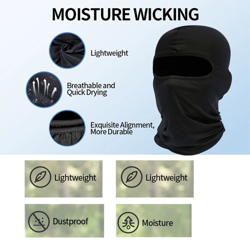 Maschera da sci per uomo maschera integrale passamontagna maschere da sci nere che coprono la copertura della testa protettiva della ghetta del collo per le moto