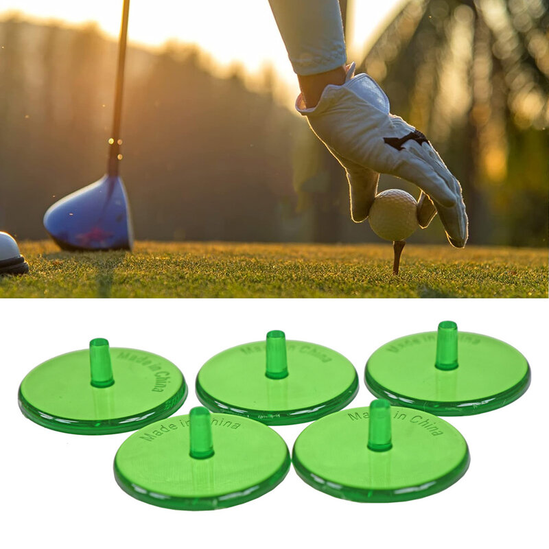 Spidol bola Golf transparan bulat, penanda posisi warna mengkilap tahan lama untuk penggunaan rumahan dan klub Golf 100 buah