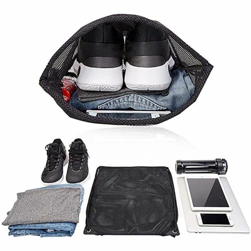Сумка для хранения на плечо, складная сумка для хранения, спортивный рюкзак для тренажерного зала, сетчатые сумки на шнурке, сумка через плечо, сумка для покупок