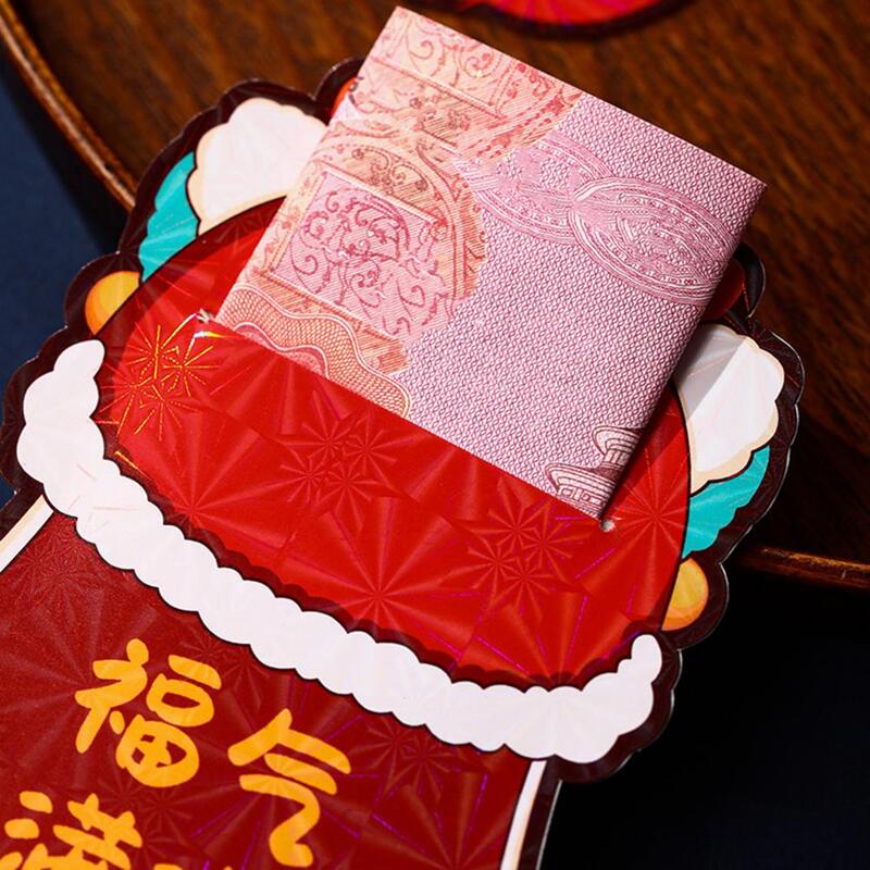 Wear-resistant Envelope Year of Dragon Envelope Chinese New Year Envelope Dancing Dragon Pattern Lucky Money Bag for 2024 Spring