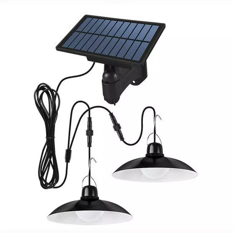 Lámpara colgante Solar para exteriores, luces Led impermeables IP65 alimentadas por energía Solar con Control remoto, candelabro para acampar y jardín